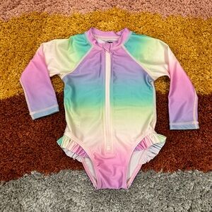 Tea Collection Long Sleeve Rash Guard Swimsuit 9-12M